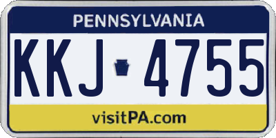 PA license plate KKJ4755