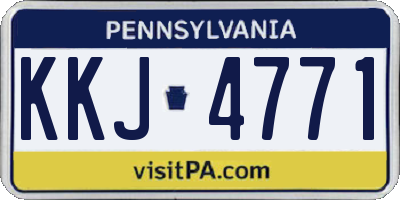 PA license plate KKJ4771
