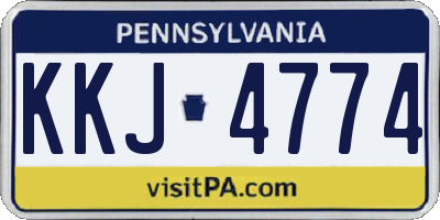 PA license plate KKJ4774