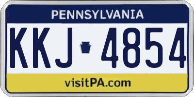 PA license plate KKJ4854