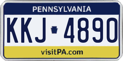 PA license plate KKJ4890