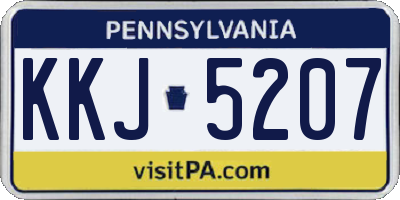 PA license plate KKJ5207