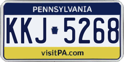 PA license plate KKJ5268