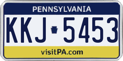 PA license plate KKJ5453