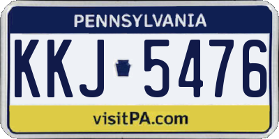 PA license plate KKJ5476