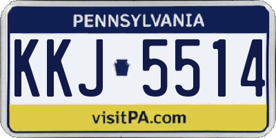 PA license plate KKJ5514