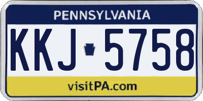 PA license plate KKJ5758