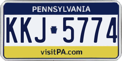 PA license plate KKJ5774