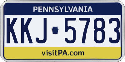 PA license plate KKJ5783