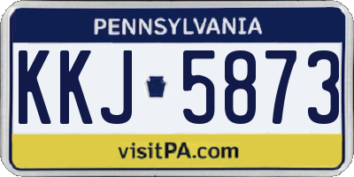 PA license plate KKJ5873