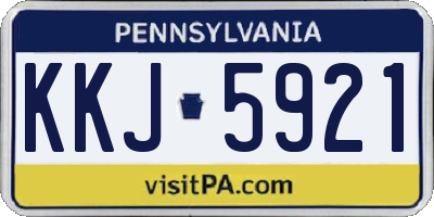 PA license plate KKJ5921