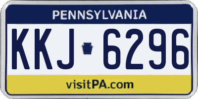PA license plate KKJ6296