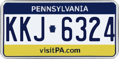 PA license plate KKJ6324