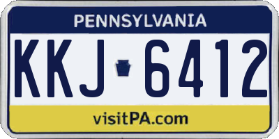 PA license plate KKJ6412