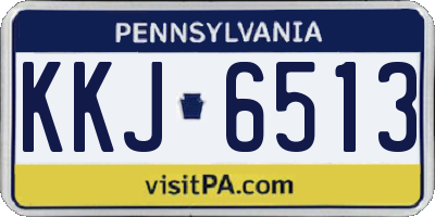 PA license plate KKJ6513