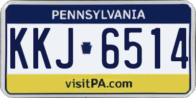 PA license plate KKJ6514