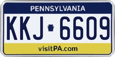 PA license plate KKJ6609
