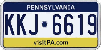 PA license plate KKJ6619