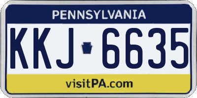 PA license plate KKJ6635