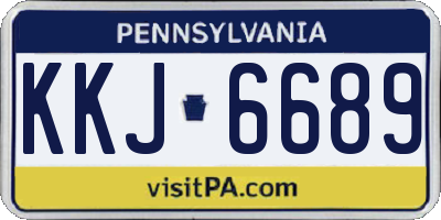 PA license plate KKJ6689
