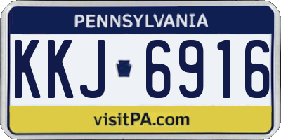 PA license plate KKJ6916