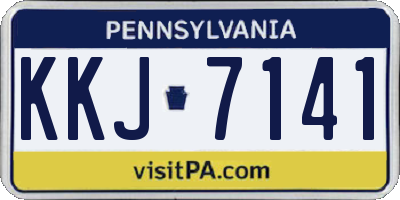 PA license plate KKJ7141
