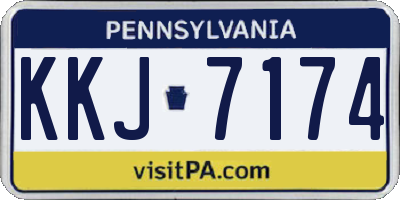 PA license plate KKJ7174