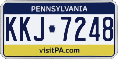 PA license plate KKJ7248