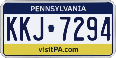 PA license plate KKJ7294