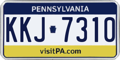 PA license plate KKJ7310
