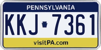 PA license plate KKJ7361