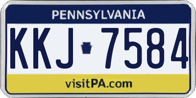 PA license plate KKJ7584