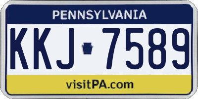 PA license plate KKJ7589