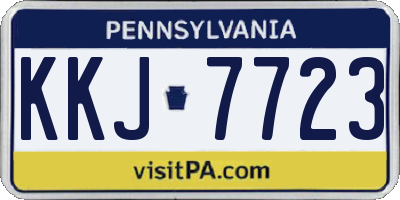 PA license plate KKJ7723