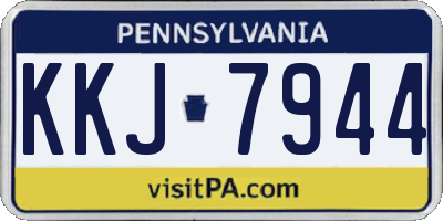 PA license plate KKJ7944