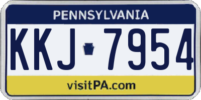 PA license plate KKJ7954