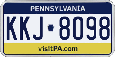 PA license plate KKJ8098