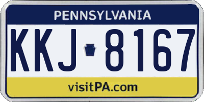 PA license plate KKJ8167