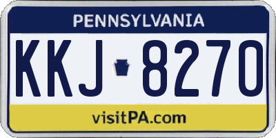 PA license plate KKJ8270