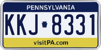 PA license plate KKJ8331