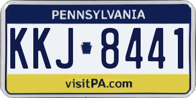 PA license plate KKJ8441