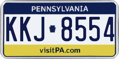 PA license plate KKJ8554