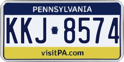 PA license plate KKJ8574