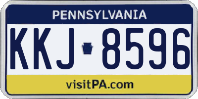 PA license plate KKJ8596