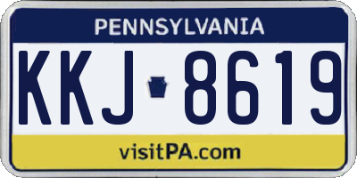 PA license plate KKJ8619