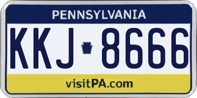 PA license plate KKJ8666