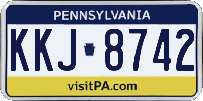PA license plate KKJ8742
