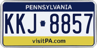 PA license plate KKJ8857