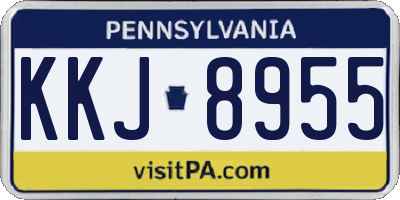 PA license plate KKJ8955