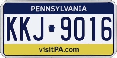 PA license plate KKJ9016